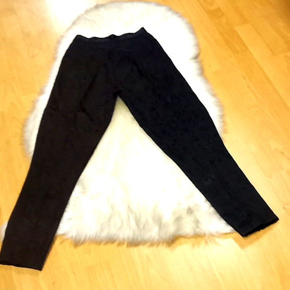 VTG-Holly Sharp Black Tapestry Straight Leg Pants-#1222 - Picture 8 of 9